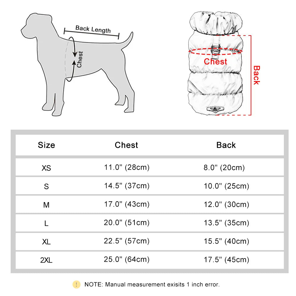 Manteau d'hiver pour chien — Veste chaude et douce pour petits chiens